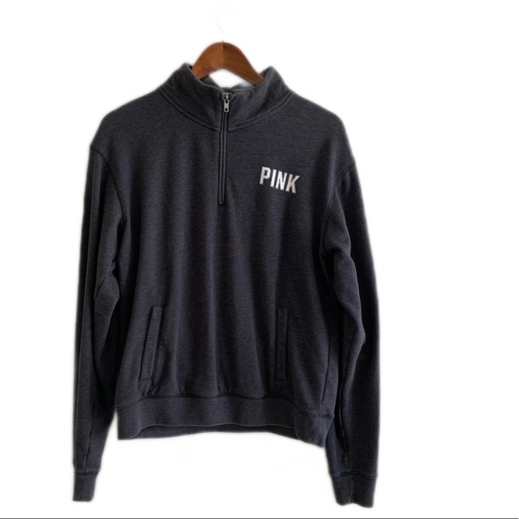 PINK Victoria's Secret Tops - PINK Victoria’s Secret gray pull over sweatshirt, size small